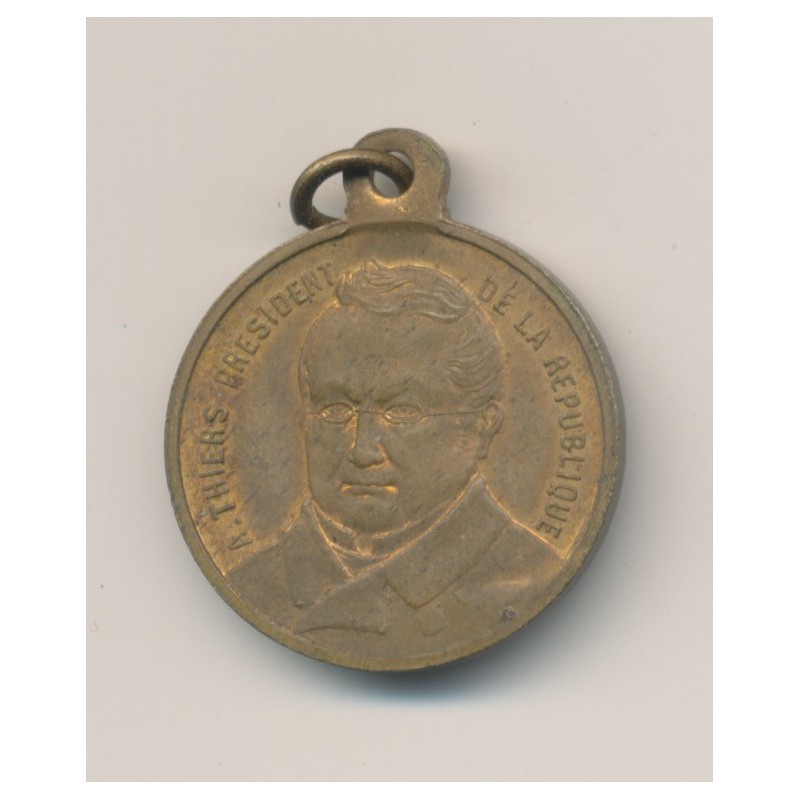 Médaille - A.Thiers - Président de la république - laiton - 23mm - SUP