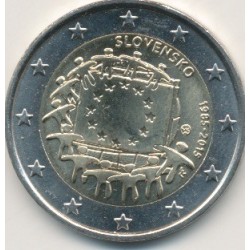 2€ Slovaquie 2015 - 30 ans drapeau européen