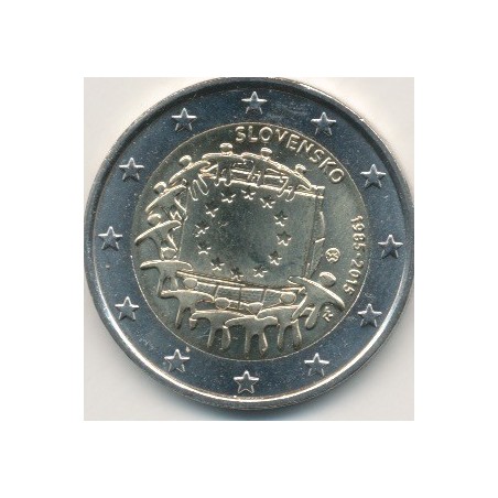 2€ Slovaquie 2015 - 30 ans drapeau européen