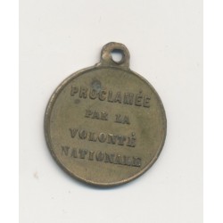 Médaille - République Française - Proclamée par la volonté nationale - laiton - 17mm - TTB 2