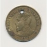 Médaille - Philippe Duc d'Orléans - 1899 - Module 10 centimes - laiton - troué - TB