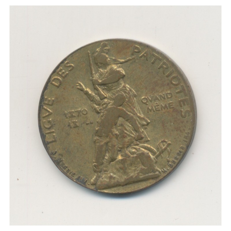 Médaille - Qui vive France - Souviens toi - LDP liguer des patriotes - laiton - 23mm - TTB