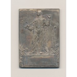 Plaquette - Escrime - bronze argenté - A.B - TTB
