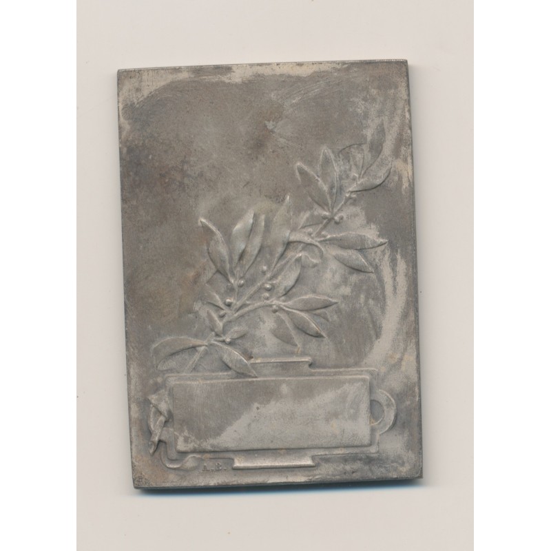 Plaquette - Escrime - bronze argenté - A.B - TTB