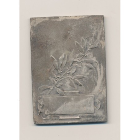 Plaquette - Escrime - bronze argenté - A.B - TTB