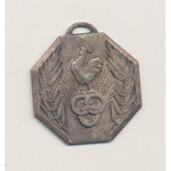 Médaille - Coq er anneaux Olympiques - 28mm - TTB