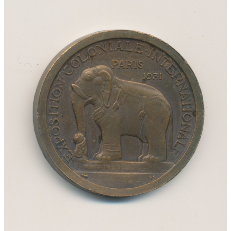 Médaille - Exposition coloniale internationale Paris - 1931 - Asie - bronze - 32mm