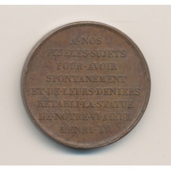 Médaille - Henri IV et Louis XVIII - bronze - 33mm - TTB+ 2