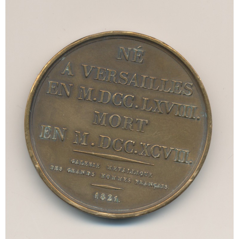Médaille - Lazare Hoche - bronze - 1821 - 41mm - TTB