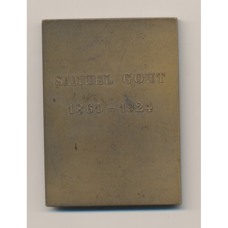 Plaquette - Samuel Gout - 1861-1924 - bronze - TTB