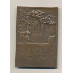 Plaquette - L'Abbé Dibildos - Fondateur École Gerson - 1884-1908 - bronze - F.Vernon - TTB+ 2