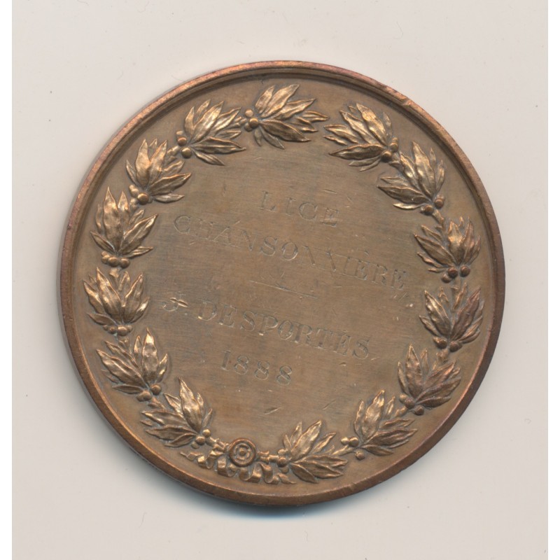 Médaille - Lice Chansonnière - 1888 - bronze - Oudiné - TTB - 51mm