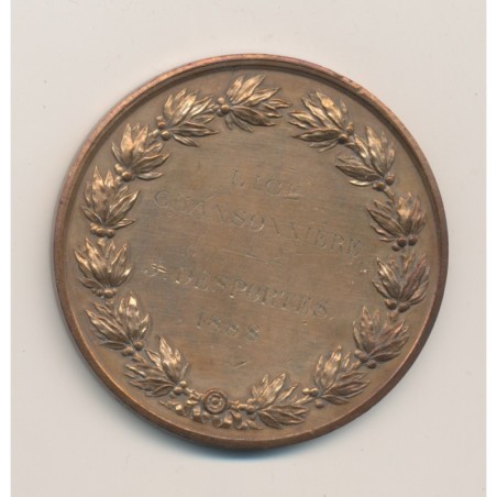 Médaille - Lice Chansonnière - 1888 - bronze - Oudiné - TTB - 51mm