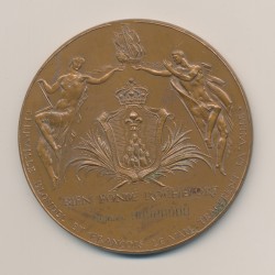 Médaille - Tricentenaire de la fondation de Rochefort - 1966 - par Corbin - bronze - 73mm - TTB+ 2