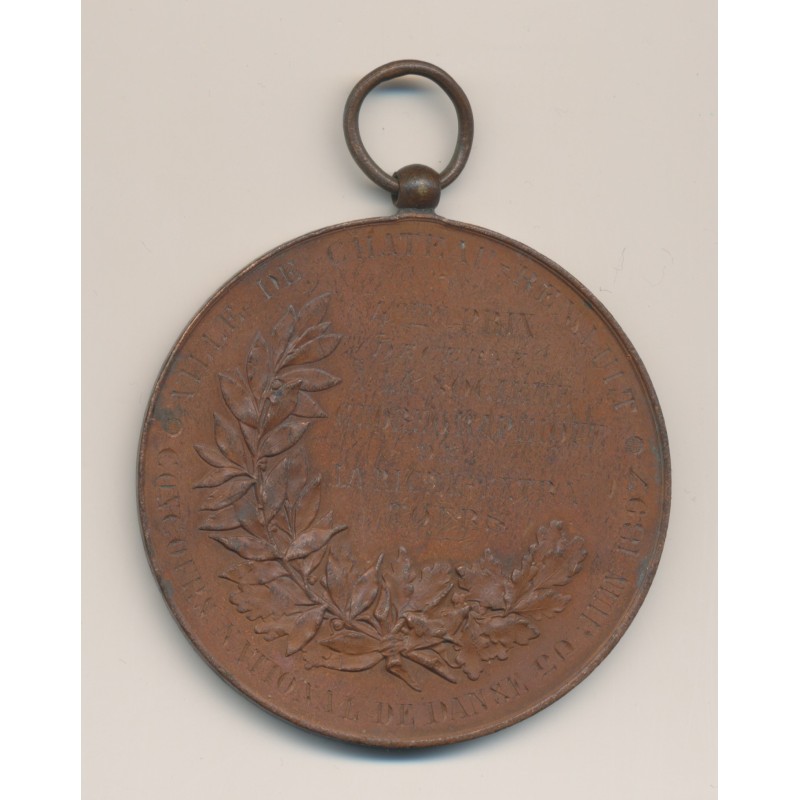 Médaille - Concours de danse - 1897 - Tours - bronze - 62mm - TTB