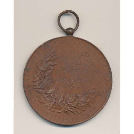 Médaille - Concours de danse - 1897 - Tours - bronze - 62mm - TTB