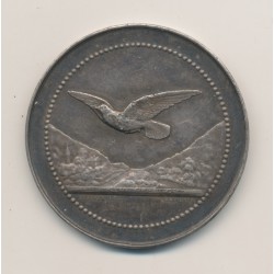 Médaille - La Mésange - 1903 - argent 30g - 40mm - Bescher et Janvier - TTB+