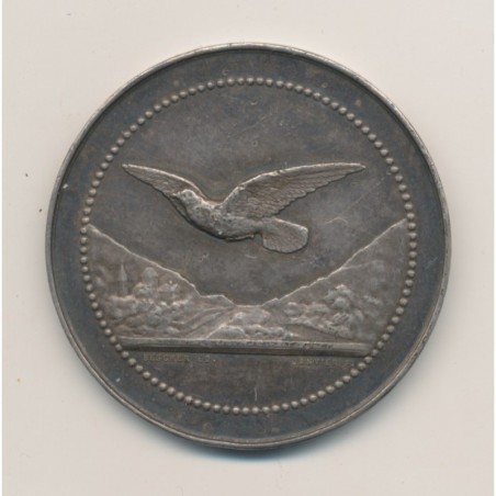 Médaille - La Mésange - 1903 - argent 30g - 40mm - Bescher et Janvier - TTB+