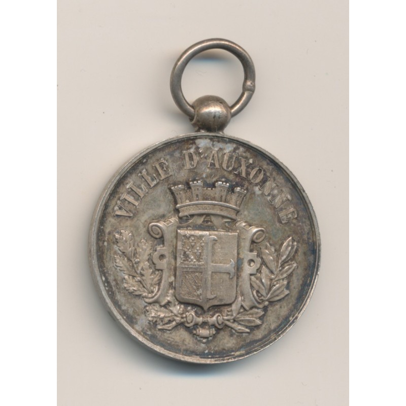 Médaille - Société de Tir - Auxonne (21) - argent - 33mm - TTB+