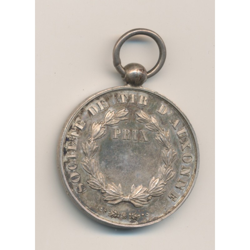 Médaille - Société de Tir - Auxonne (21) - argent - 33mm - TTB+