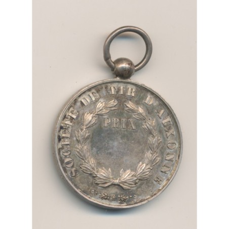 Médaille - Société de Tir - Auxonne (21) - argent - 33mm - TTB+