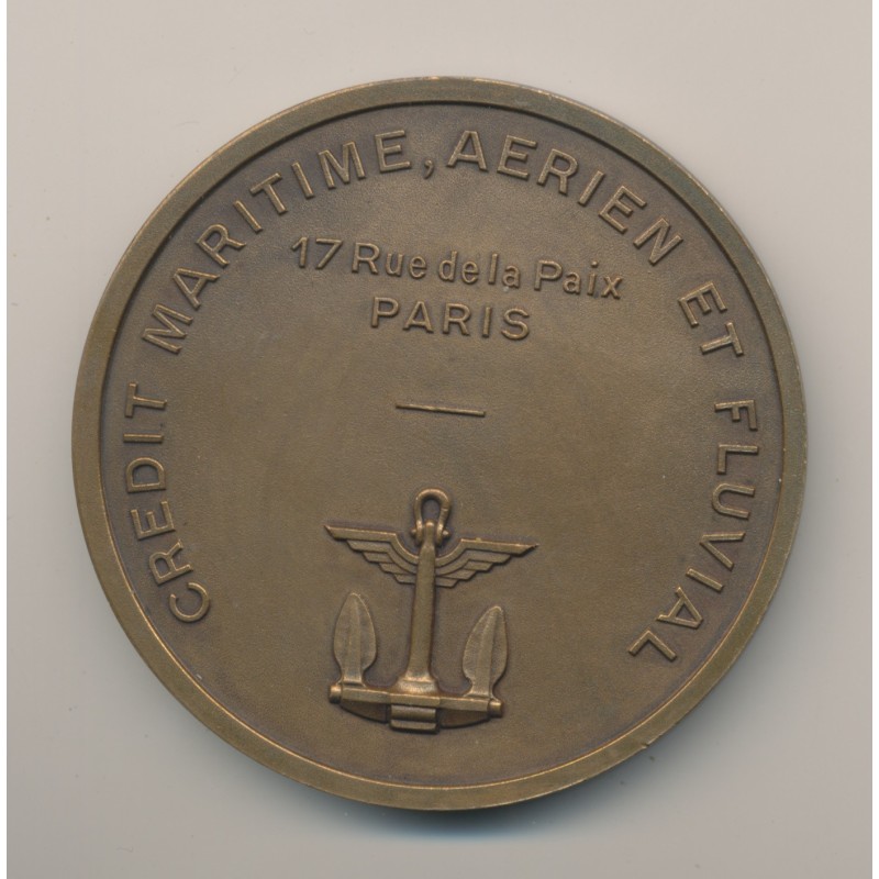 Médaille - Crédit maritime aérien et fluvial - bronze - 60mm - TTB+
