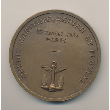 Médaille - Crédit maritime aérien et fluvial - bronze - 60mm - TTB+