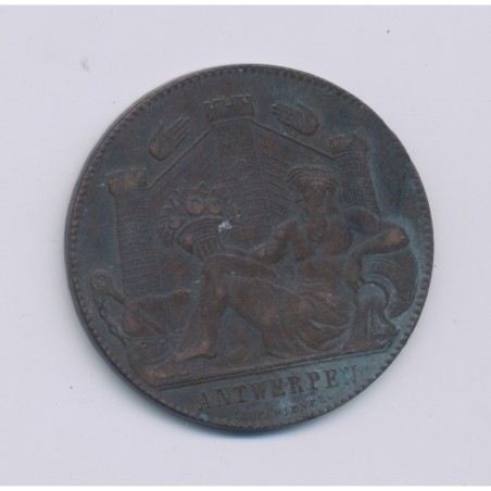 Médaille - Exposition universelle Anvers - 1885 - cuivre - TTB - 31mm