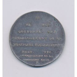 Médaille - Hugues Capet - Refrappe 20e - argent - 33mm - TTB+ 2