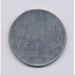 Médaille - Louis V - Refrappe 20e - argent - 33mm - TTB+ 2