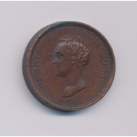 Médaille - Henri Dieudonné - dieu et le roi - cuivre - 23mm - TTB