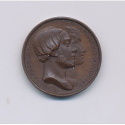 Médaille - Henri V et Marie thérèse de modène - 1846 - cuivre - 20mm - TTB+