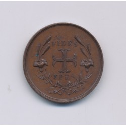 Médaille - Henri V et Marie thérèse de modène - 1846 - cuivre - 20mm - TTB+ 2