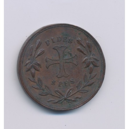 Médaille - Henri V - portrait à gauche - rides SPES - cuivre - 23mm - TB