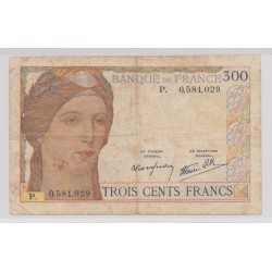 300 Francs cérès - 1939 - Alphabet P - TB - N°0.581.029
