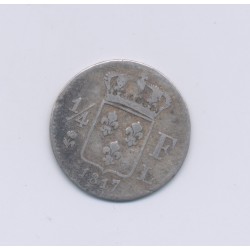 Louis XVIII - 1817 L Bayonne - 1/4 Franc - TB 2