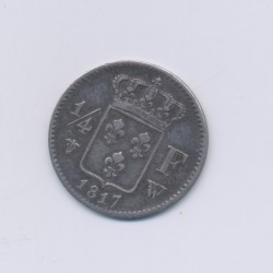 1/4 Franc - 1817 W Lille - Louis XVIII - TTB+ 2