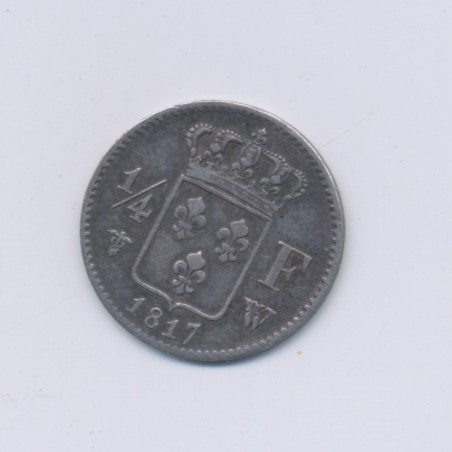 1/4 Franc - 1817 W Lille - Louis XVIII - TTB+