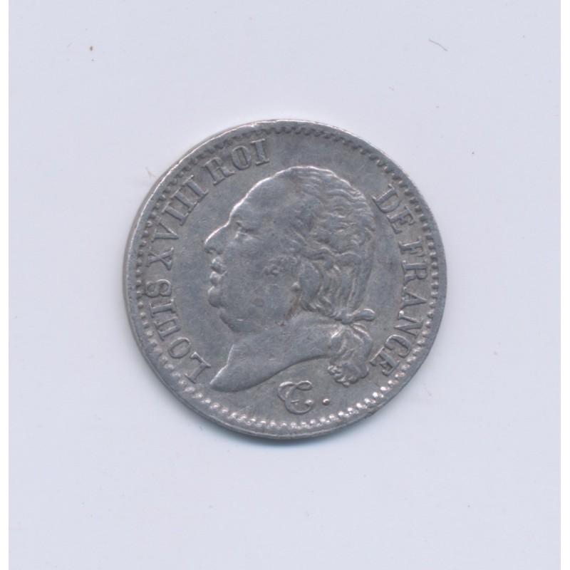 1/4 Franc - 1821 A Paris - Louis XVIII - TTB+
