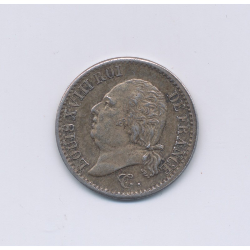 1/4 Franc - 1822 B Rouen - Louis XVIII - SUP/SUP+