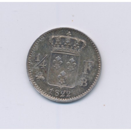 1/4 Franc - 1822 B Rouen - Louis XVIII - SUP/SUP+