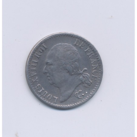 1/4 Franc - 1824 B Rouen - Louis XVIII - TTB/TTB+