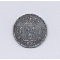 1/4 Franc - 1826 A Paris - Charles X - TTB+ 2