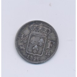 1/4 Franc - 1826 B Rouen - Charles X - TTB+ 2