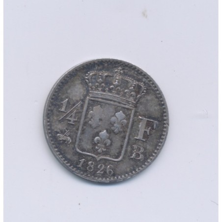 1/4 Franc - 1826 B Rouen - Charles X - TTB+