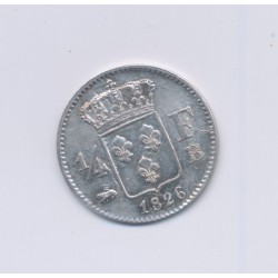 1/4 Franc - 1826 B Rouen - Charles X - SUP 2