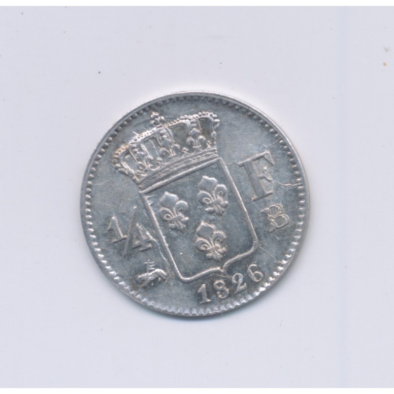 1/4 Franc - 1826 B Rouen - Charles X - SUP