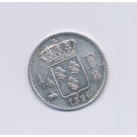 1/4 Franc - 1826 B Rouen - Charles X - SUP