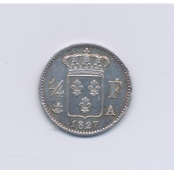1/4 Franc - 1827 A Paris - Charles X - SUP+ 2