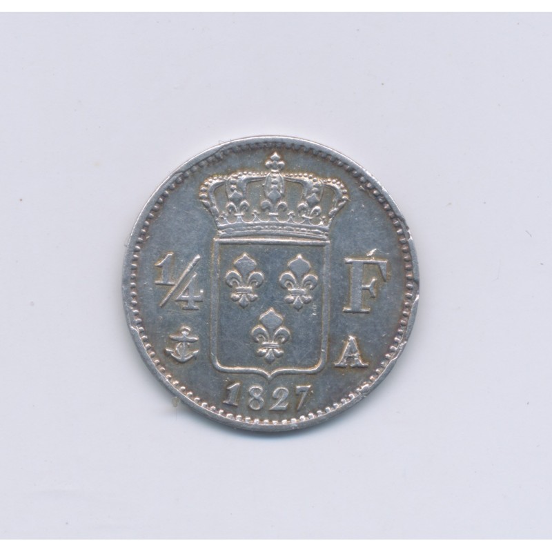 1/4 Franc - 1827 A Paris - Charles X - SUP+